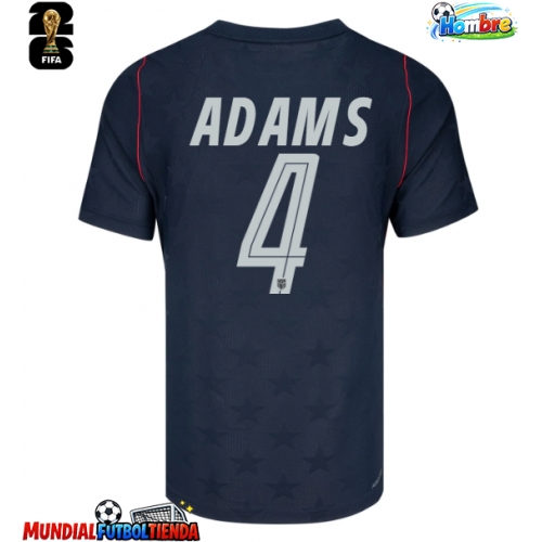 Camiseta Estados Unidos Tyler Adams #4 Segunda Equipación Replica Mundial 2026 mangas cortas